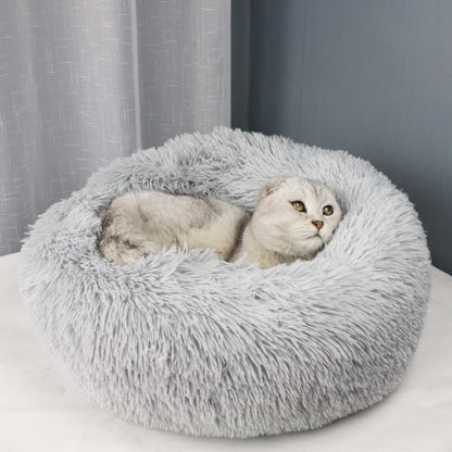 Furry pet bed