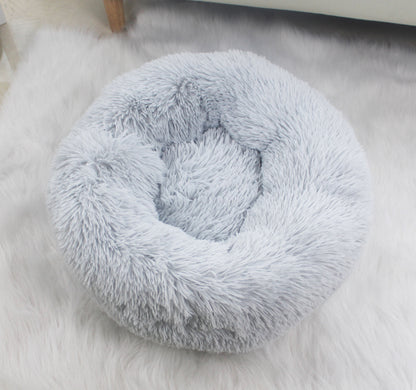 Furry pet bed
