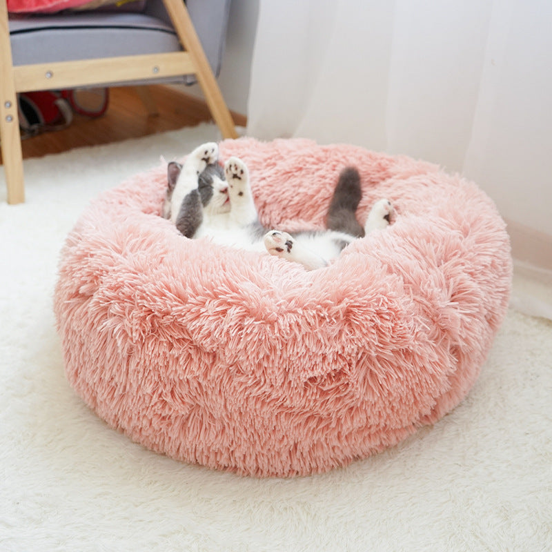 Furry pet bed
