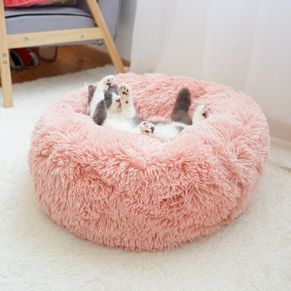 Furry pet bed