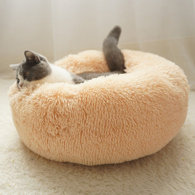 Furry pet bed