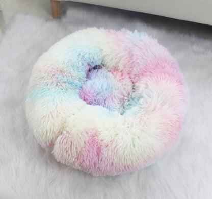 Furry pet bed