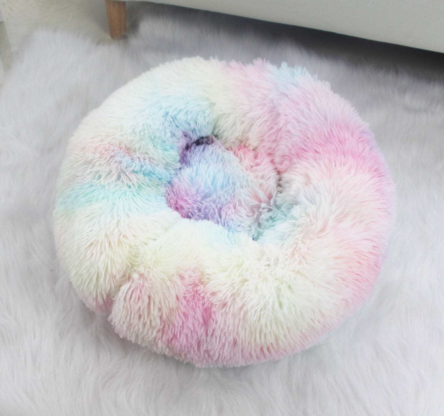 Furry pet bed
