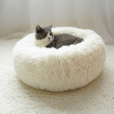 Furry pet bed