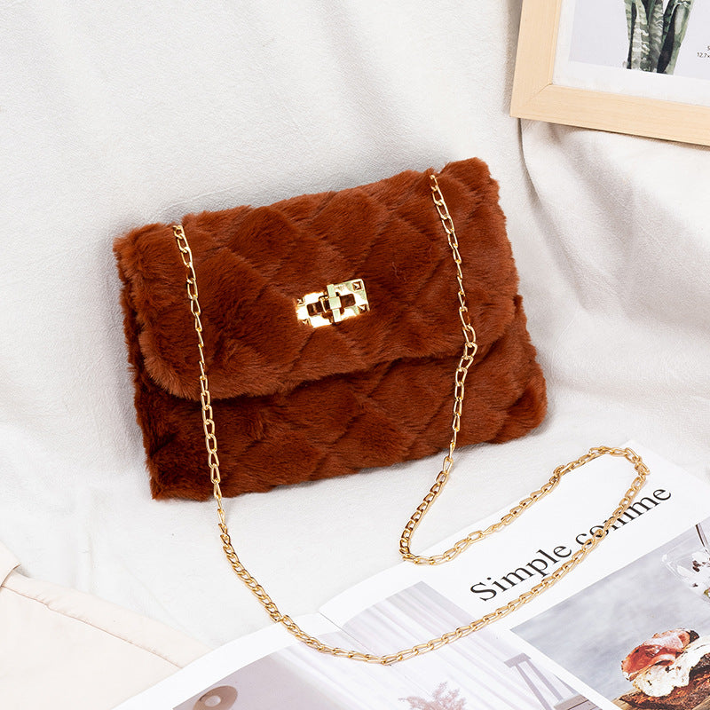 furry shoulder bag