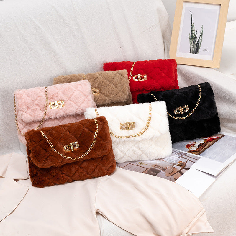 furry shoulder bag