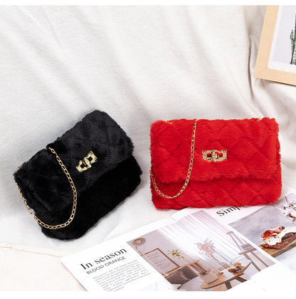 furry shoulder bag