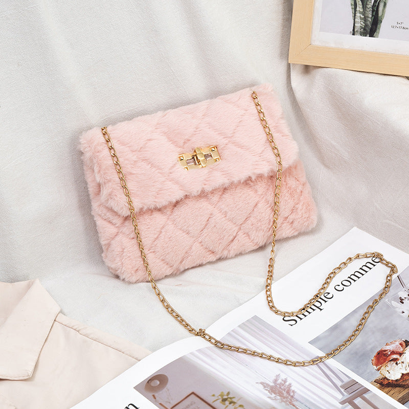 furry shoulder bag