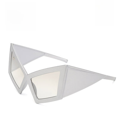 Futuristic Double Circle Sunglasses Oversized Frame