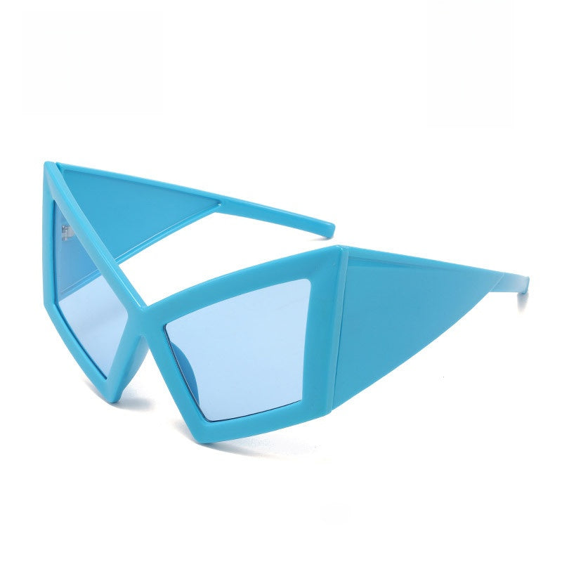 Futuristic Double Circle Sunglasses Oversized Frame