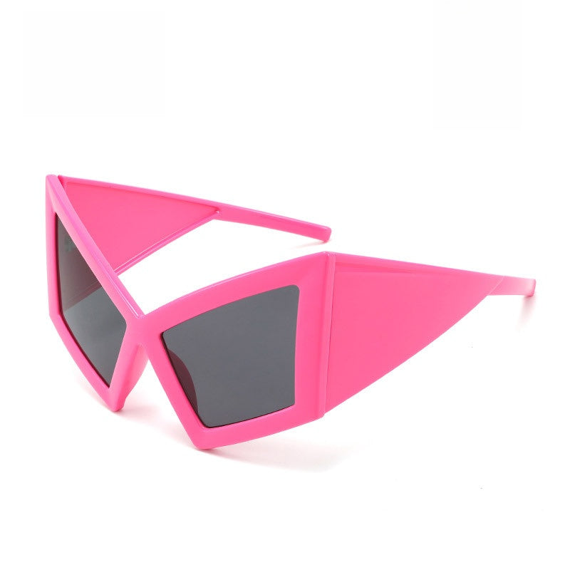 Futuristic Double Circle Sunglasses Oversized Frame
