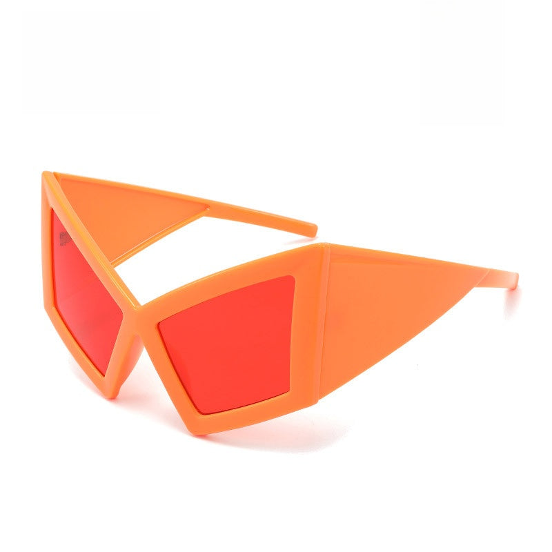 Futuristic Double Circle Sunglasses Oversized Frame