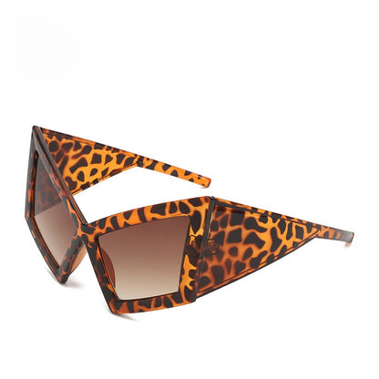 Futuristic Double Circle Sunglasses Oversized Frame