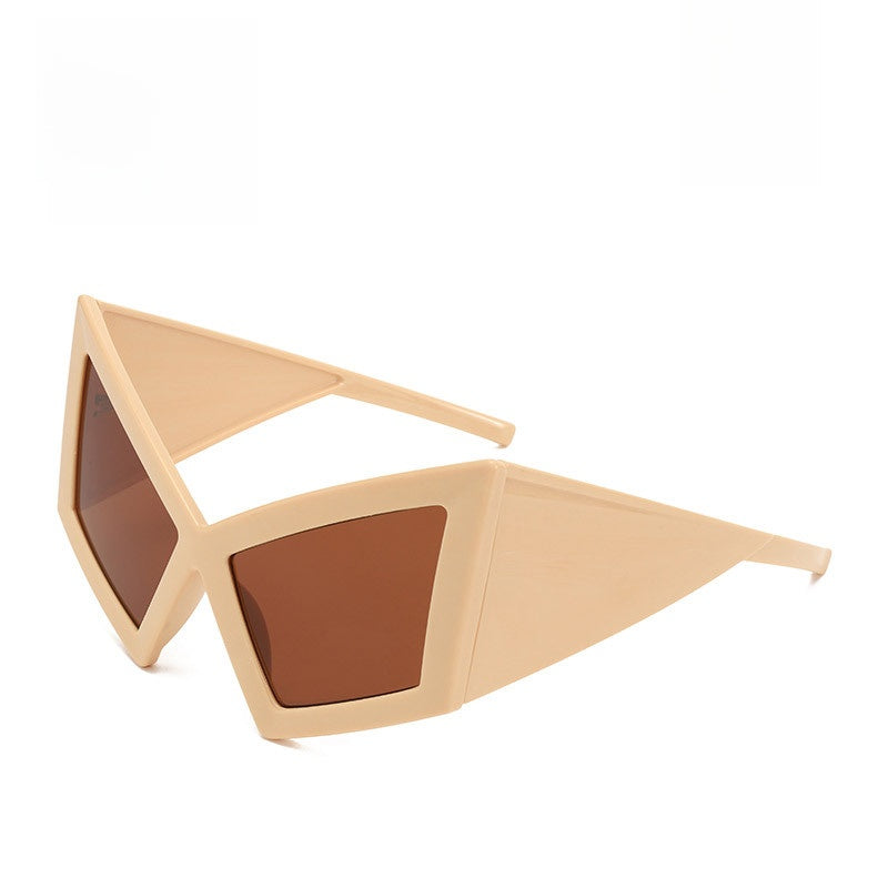 Futuristic Double Circle Sunglasses Oversized Frame