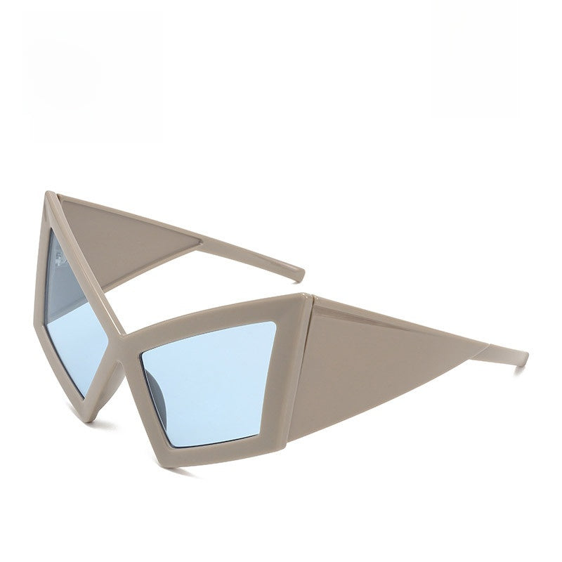 Futuristic Double Circle Sunglasses Oversized Frame