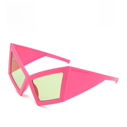 Futuristic Double Circle Sunglasses Oversized Frame