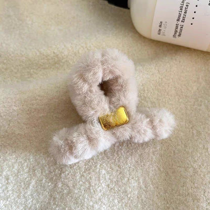 Fuzzy hair-pulling clips