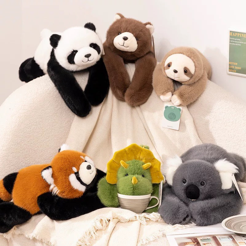 Fuzzy toy throw pillow