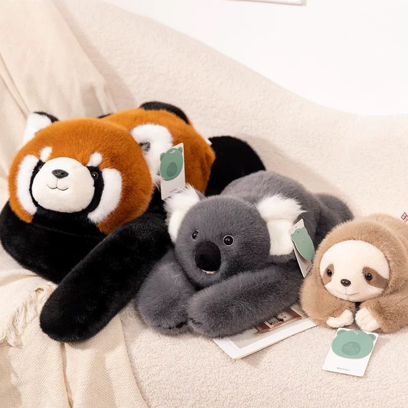 Fuzzy toy throw pillow