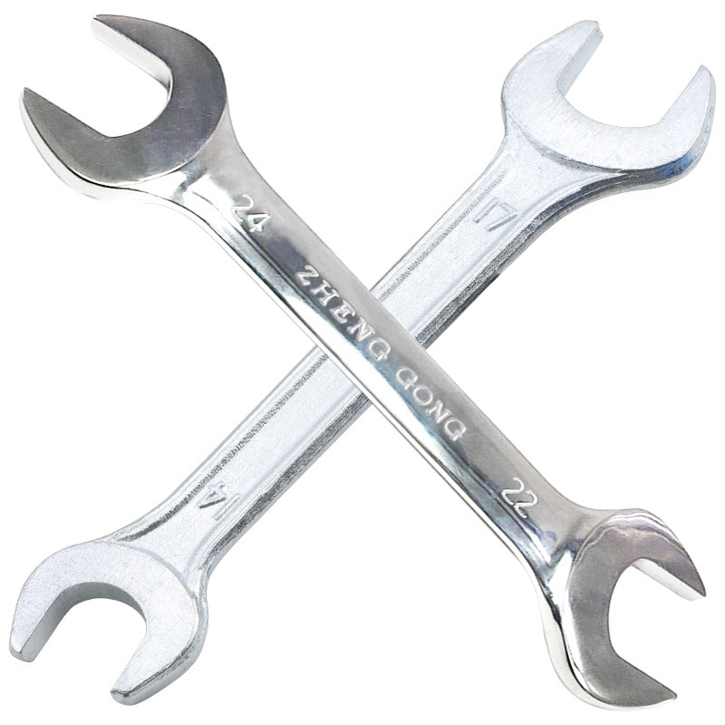 Galvanized double-ended open-end wrench