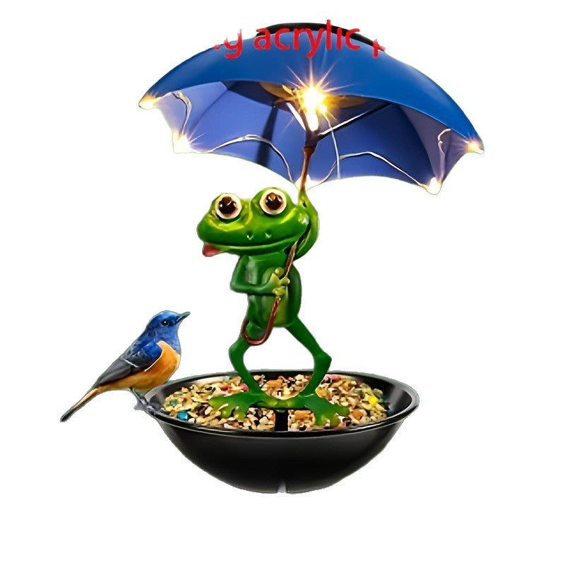 Garden Acrylic Iron Bird Feeder Art Decoration
