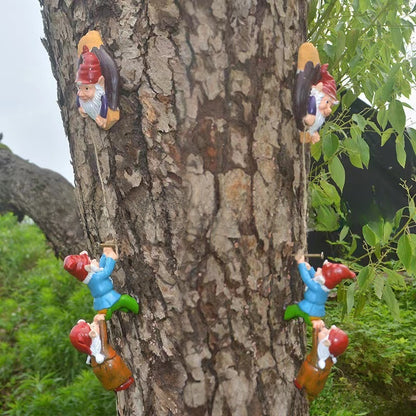 Garden Hanging Ornament: Dwarf Climbing an Elderly Man