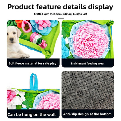 Garden Style Pet Sniffing and Slow-Feeding Mat