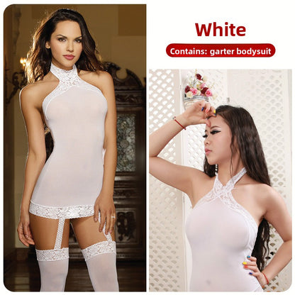 Garter lingerie bodysuit