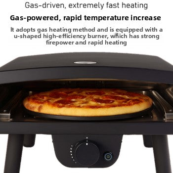 Gas Pizza Oven with Automatic Rotation and Temperature Control