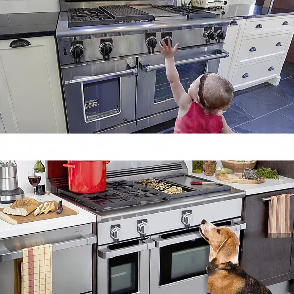 Gas stove child-friendly silicone lock