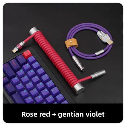 Gc Customized Keyboard Data Cable Compatible with Wooting Rear-Mounted 8K Weighted Rod, Luminous Head, Rubber Summary