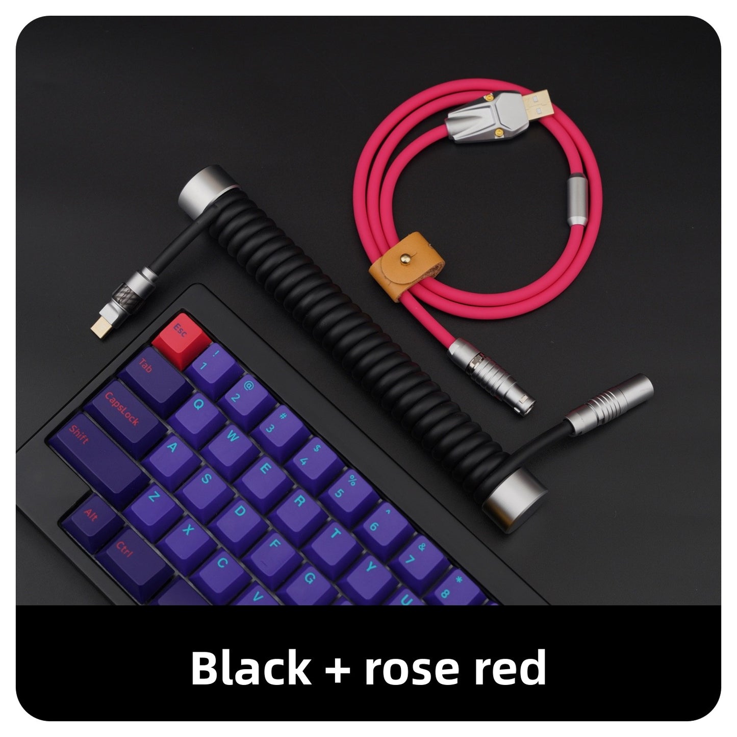 Gc Customized Keyboard Data Cable Compatible with Wooting Rear-Mounted 8K Weighted Rod, Luminous Head, Rubber Summary