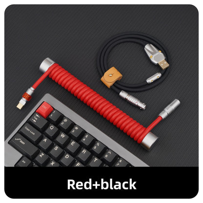 Gc Customized Keyboard Data Cable Compatible with Wooting Rear-Mounted 8K Weighted Rod, Luminous Head, Rubber Summary