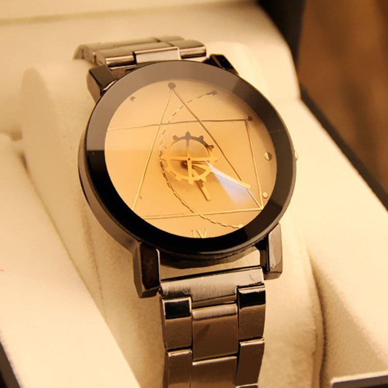 Gear Compass Design Quartz Watch for Men and Women
