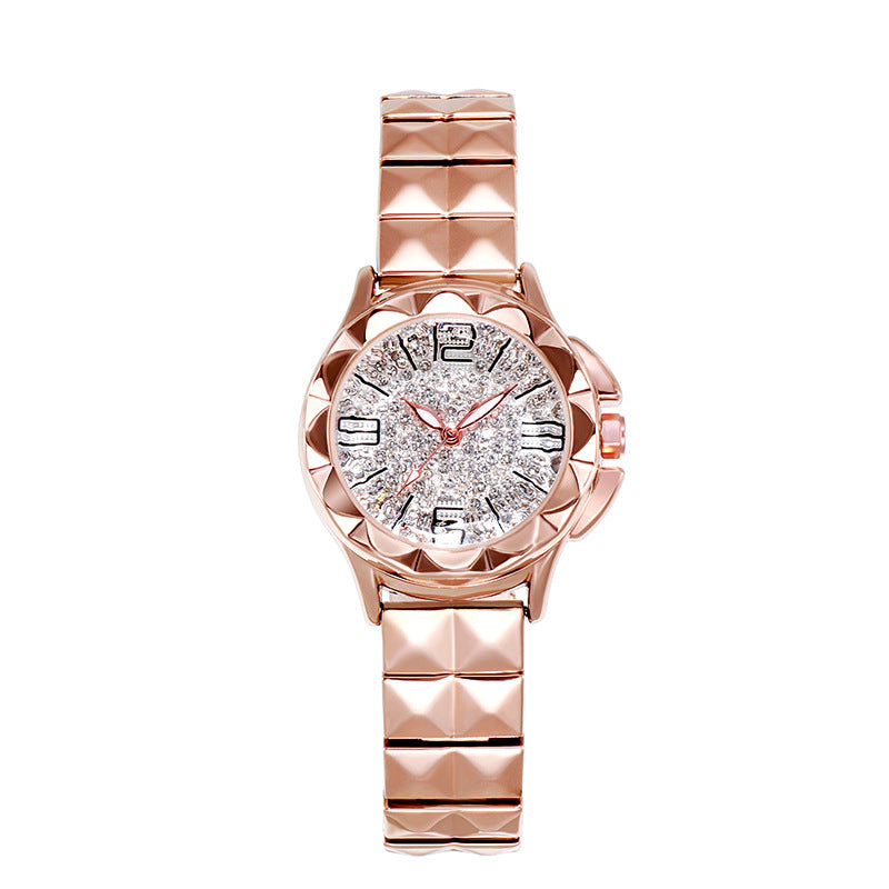 Gedi Diamond Dial Steel Band Couple Watches