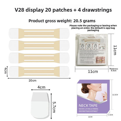 gel elastic fabric neck texture patches