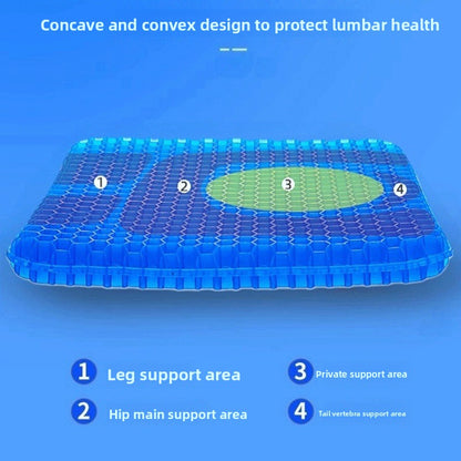 Gel Honeycomb Seat Cushion with Non-Slip Cover