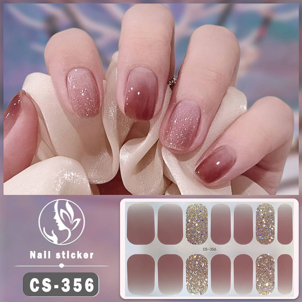 Gel Nail Stickers Waterproof Manicure Decals