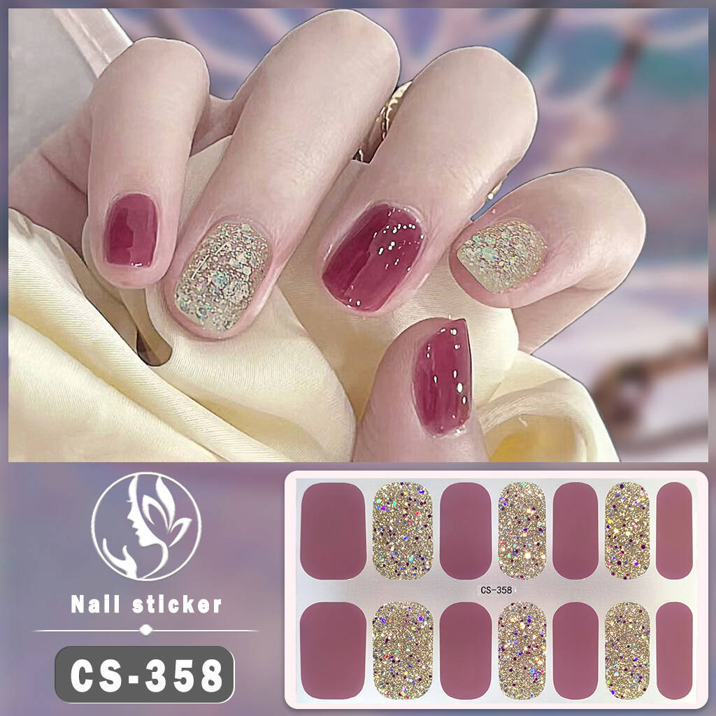 Gel Nail Stickers Waterproof Manicure Decals