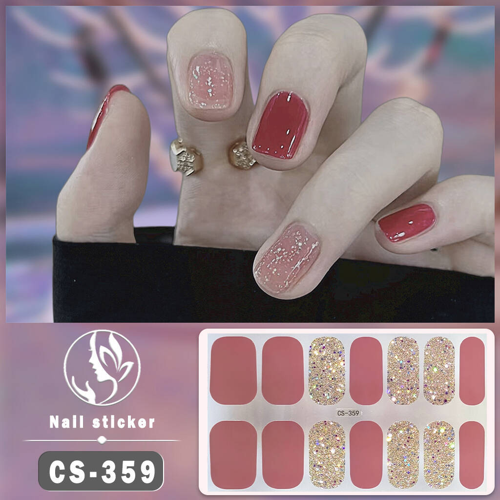Gel Nail Stickers Waterproof Manicure Decals