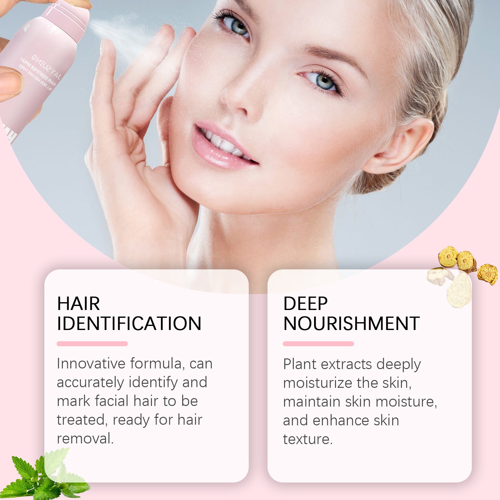 Gentle Facial Hair Removal and Skin Purifying Spray