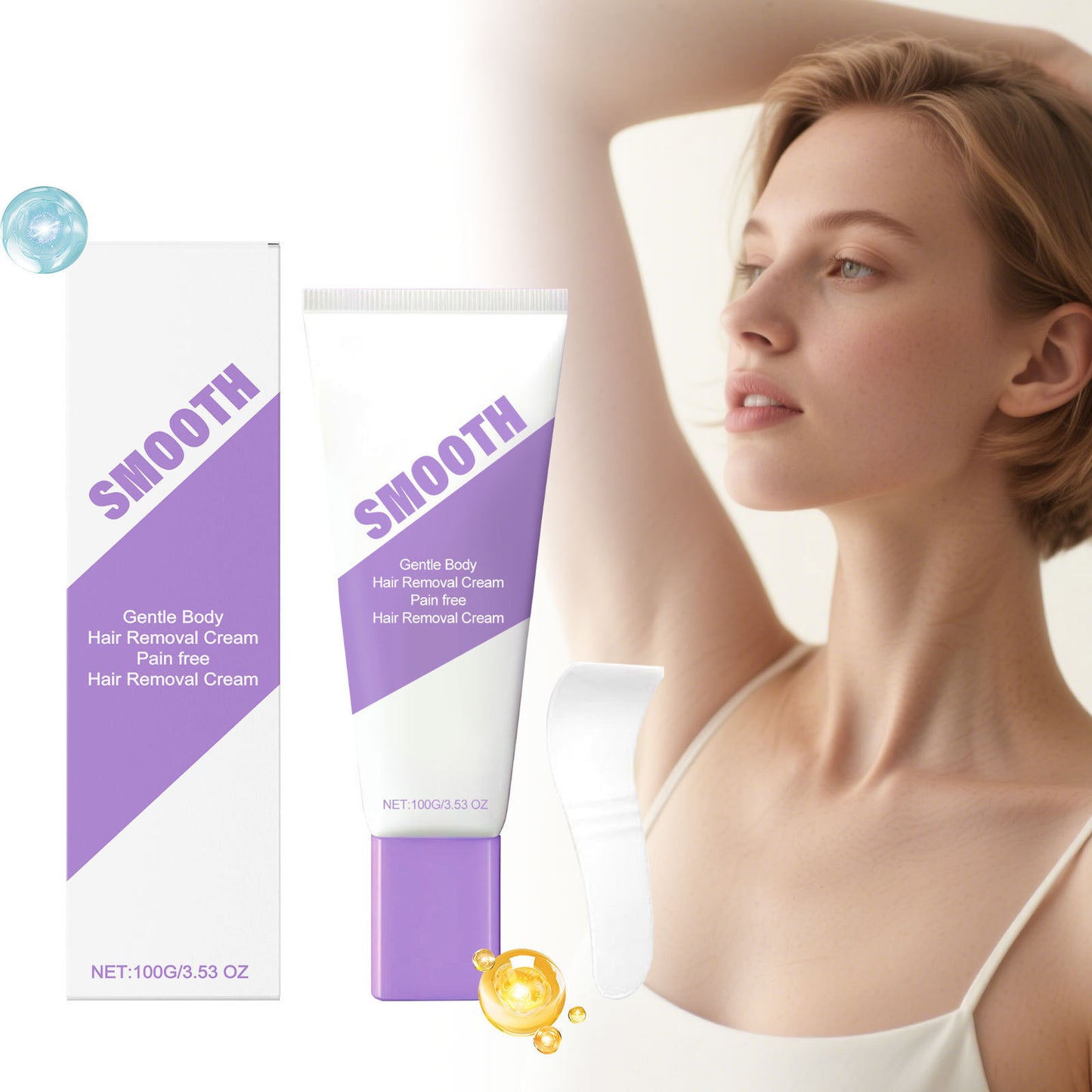 Gentle hair removal cream