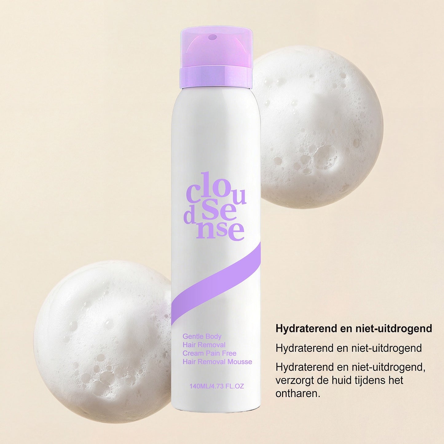 Gentle hair removal mousse