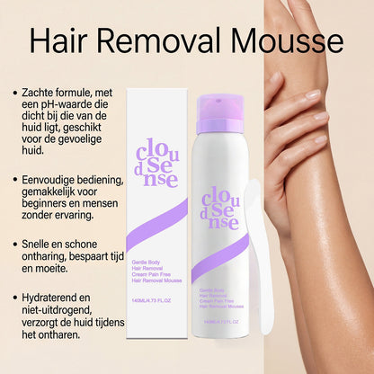 Gentle hair removal mousse