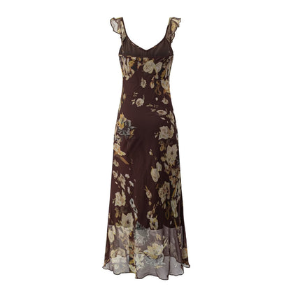 Gentle-style floral print dress