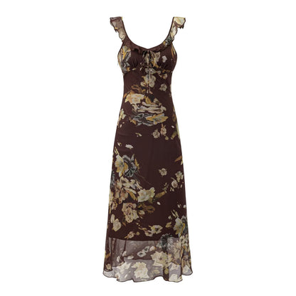Gentle-style floral print dress