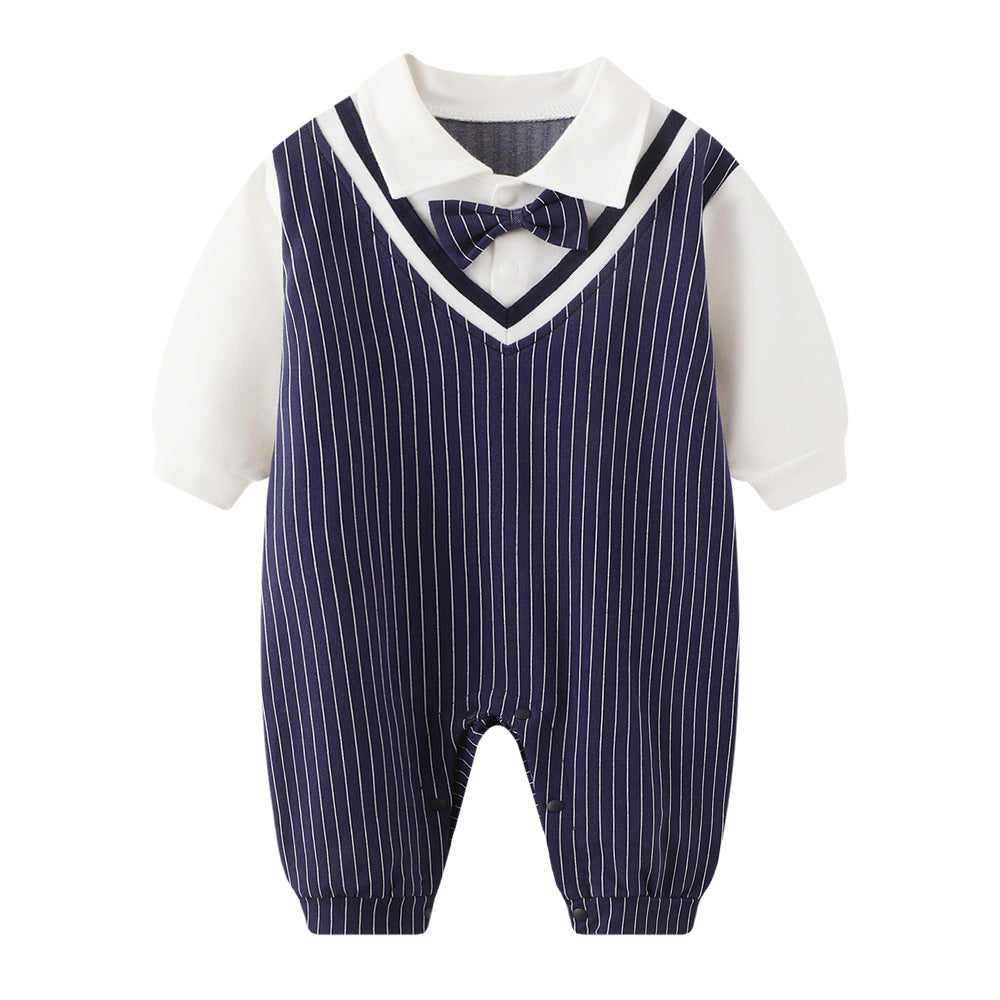Gentleman Baby Cotton Jumpsuit Long Sleeve Romper