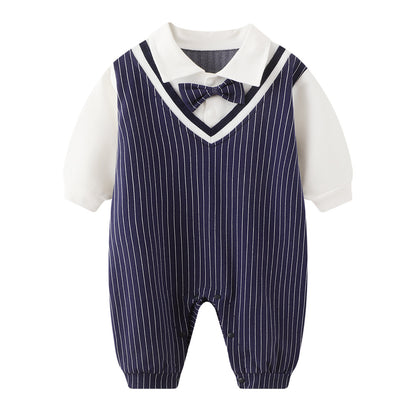 Gentleman Baby Cotton Jumpsuit Long Sleeve Romper