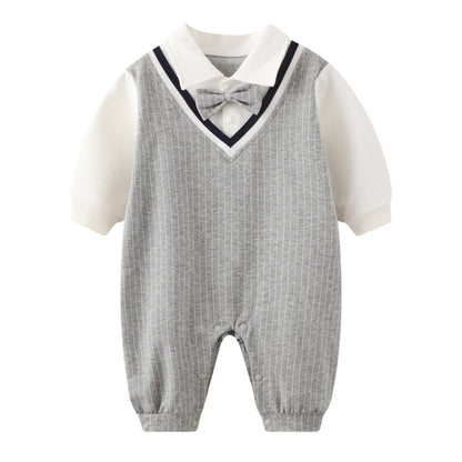 Gentleman Baby Cotton Jumpsuit Long Sleeve Romper