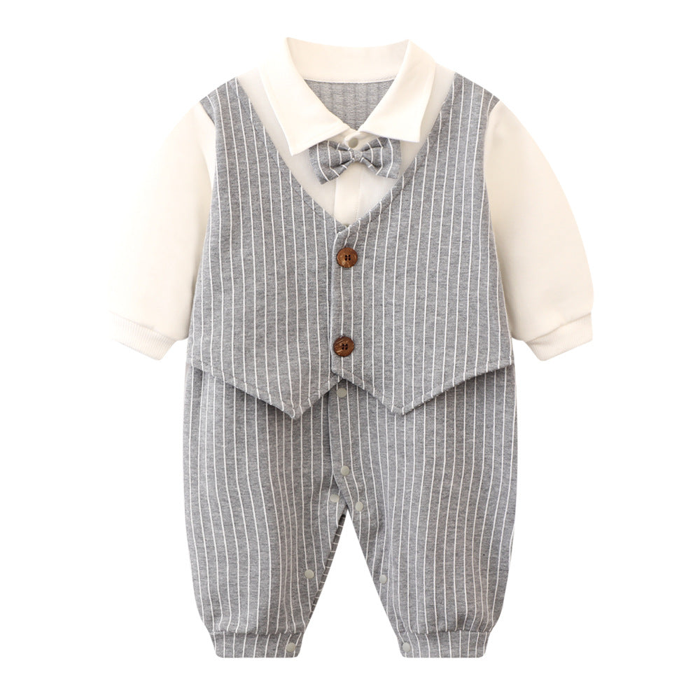 Gentleman Baby Cotton Jumpsuit Long Sleeve Romper